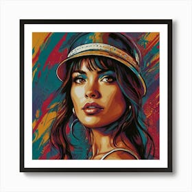Woman In A Hat Art Print