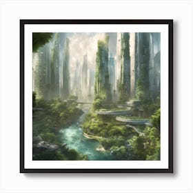 Futuristic City Art Print