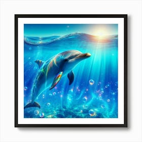 Dolphin In The Ocean Póster