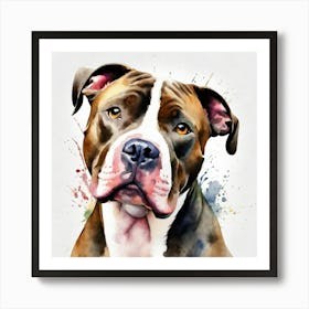 Watercolor Of A Dog Art Print