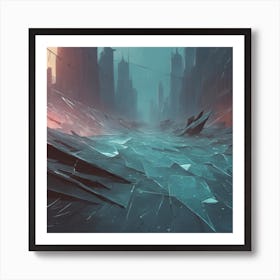 Shattered City 4 Art Print