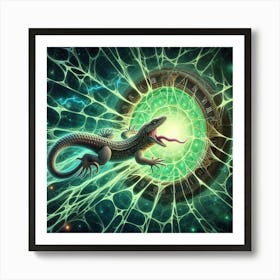 Lizard In Space Art Print