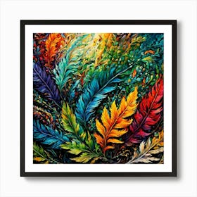 Colorful Feathers 12 Art Print