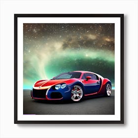 Bugatti Veyron in space Art Print