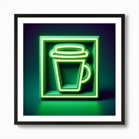 Neon Coffee Sign Art Print