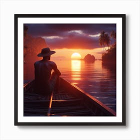 Sunsets on the Water 1 Art Print