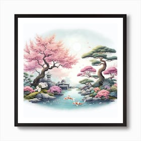 Japanese Garden Art Print