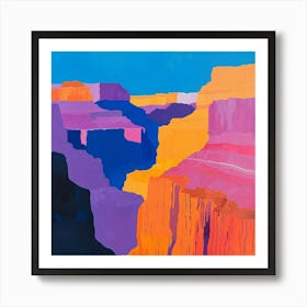 Colourful Abstract Grand Canyon National Park Usa 4 Art Print