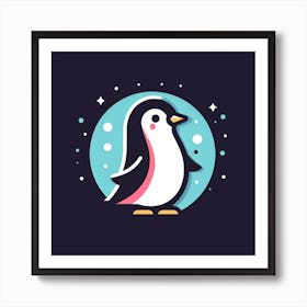 Penguin In Space 2 Art Print