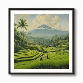 Rice Fields In Bali 2 Art Print