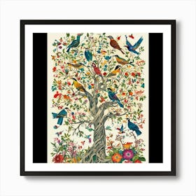 Birds In The Tree 1 Art Print