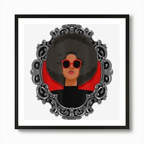 Black History Month Panthers Party 1966 Afro Girl Art Print