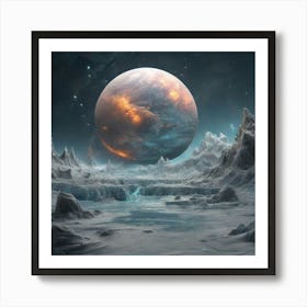 A Frozen Space Planet 1 Art Print