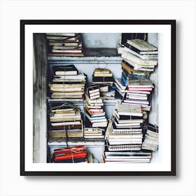 Books On The Stairs Art Print