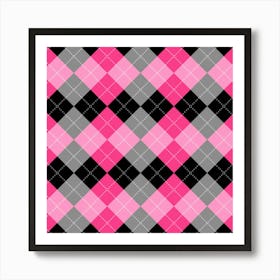 Seamless Argyle Pattern Art Print