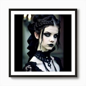 Goth lady art Art Print