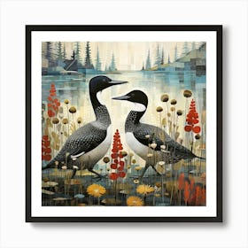 Bird In Nature Common Loon 4 Art Print