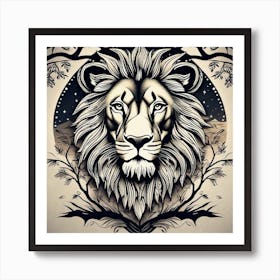 Lion Head 31 Art Print