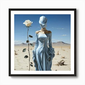 'The Woman In The Desert' Art Print