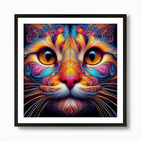Colorful Cat 1 Art Print