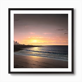 Sunset On The Beach 5 Art Print