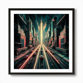 Futuristic City 9 Art Print