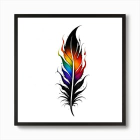 Feather Tattoo 9 Art Print