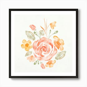 Watercolor Roses 4 Art Print
