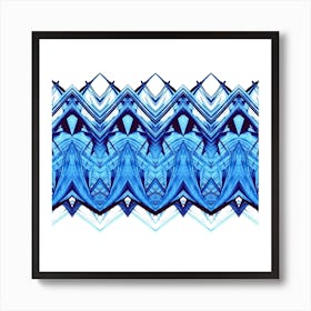 Abstract Blue pattern background Art Print