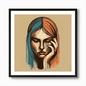 Woman'S Face Art Print