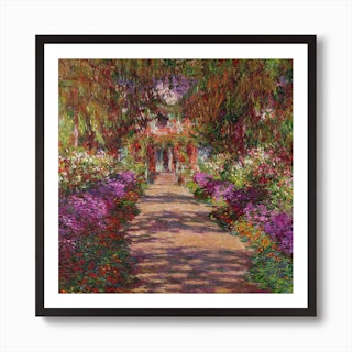 A Pathway In Monets Garden, 1902 by Claude Monet Art Print