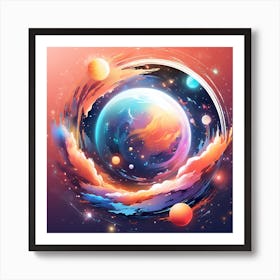 Planets In Space Art Print