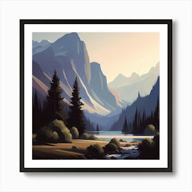 Landscape Painting 107 Art Print