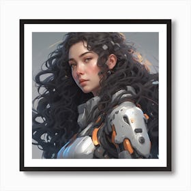 Futuristic Girl 1 Art Print