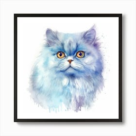 Blue Persian Cat Portrait 3 Art Print