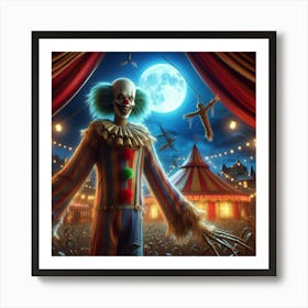 Clown In The Circus Art Print