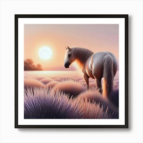 Horse In A Field 1 Art Print