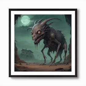 Chupacabra Creature Of The Night Art Print