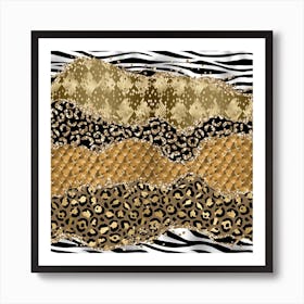 Wild Glitter Agate Texture 05 Art Print