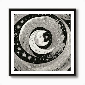 Black and White Abstract Art 40 Art Print