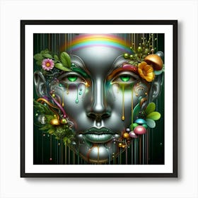 Rainbow Face Art Print