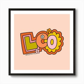 Leo Doodle Letters Art Print