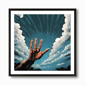 Hand Reaching Up To The Sky Art Print