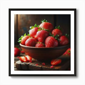 Strawberries In A Bowl 1 Art Print