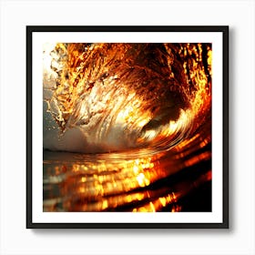 Wave Art Mood Water Sea Beach Art Print