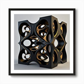 block Cube Art Print