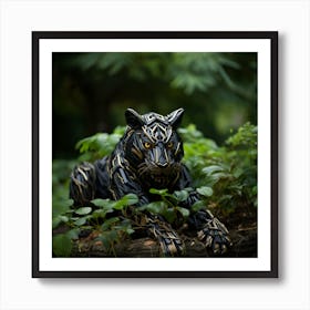 Carbon-Fiber Tiger Art Print