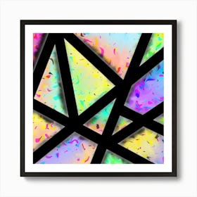 Abstract Rainbow Confetti Art Print