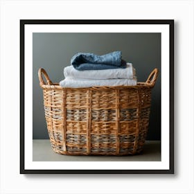 Laundry Basket Laundry Basket Art Print