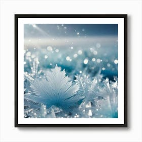 Blue gorgeous icicles Art Print